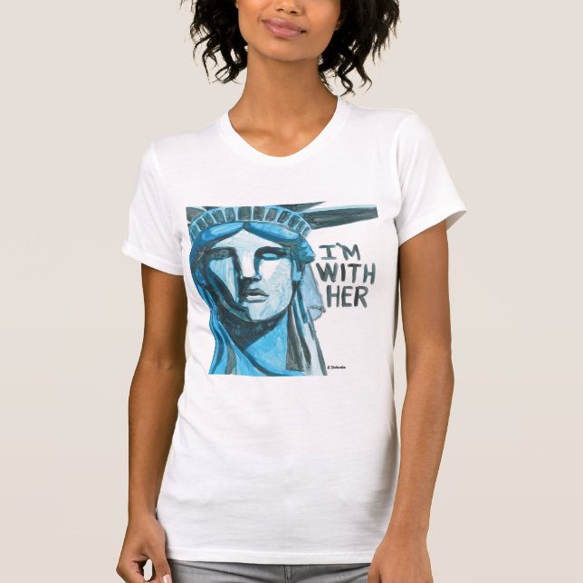 Camiseta Senhora Liberdade - eu sou com ela (Frente)