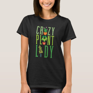 Camiseta Senhora Louca das Plantas Engraçado Jardim Botânic