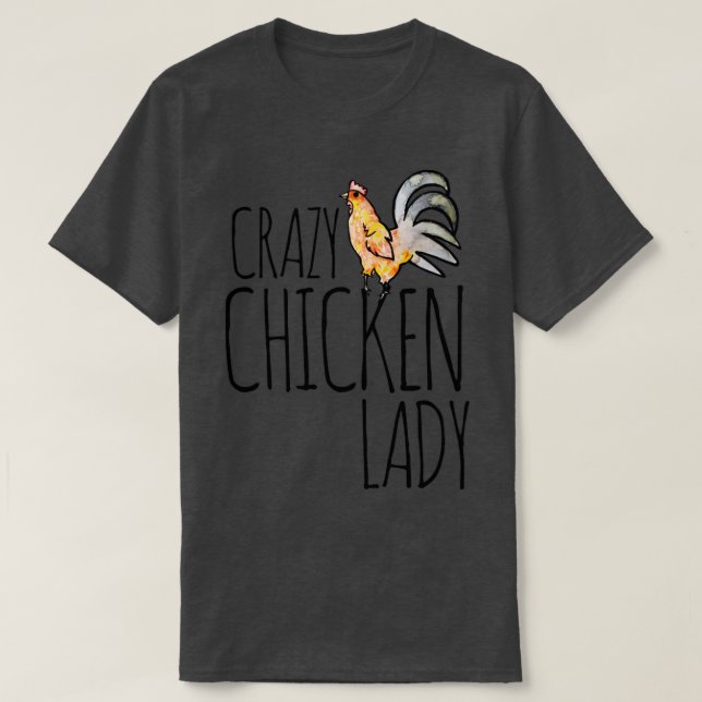 Camiseta Senhora Louca de Frango (Frente do Design)
