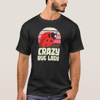Camiseta Senhora Louca de Insetos Entomologista Insetos Cat