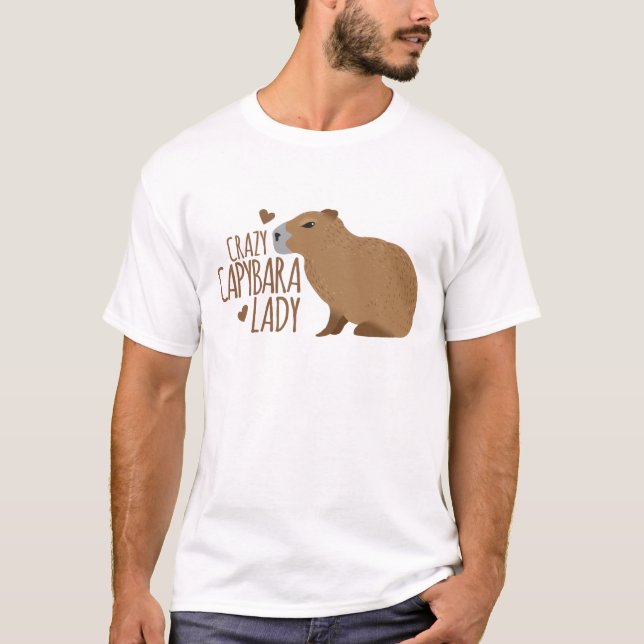 Camiseta senhora louca do capybara (Frente)