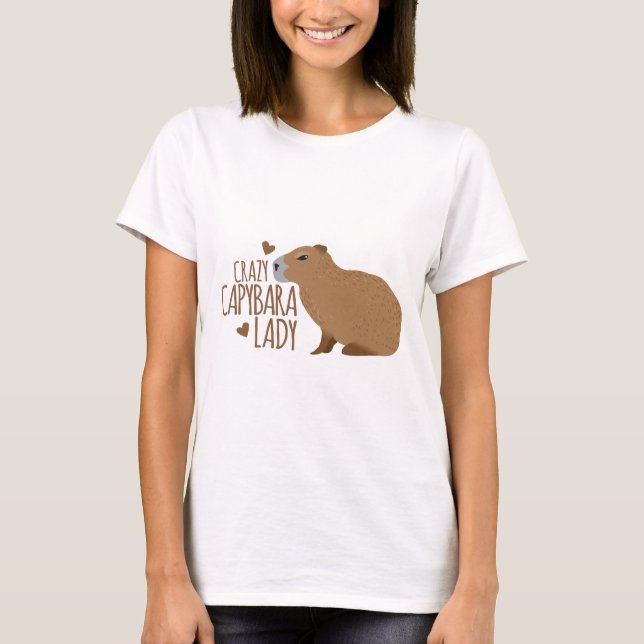Camiseta senhora louca do capybara (Frente)