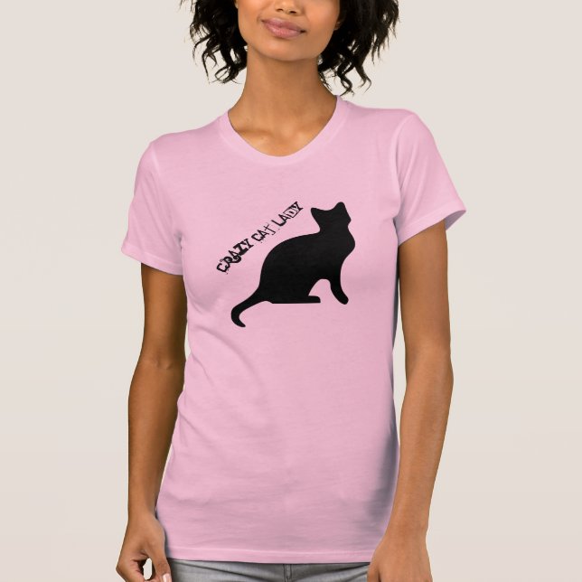 Camiseta Senhora louca do gato (Frente)