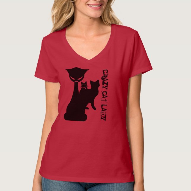 Camiseta Senhora louca do gato (Frente)
