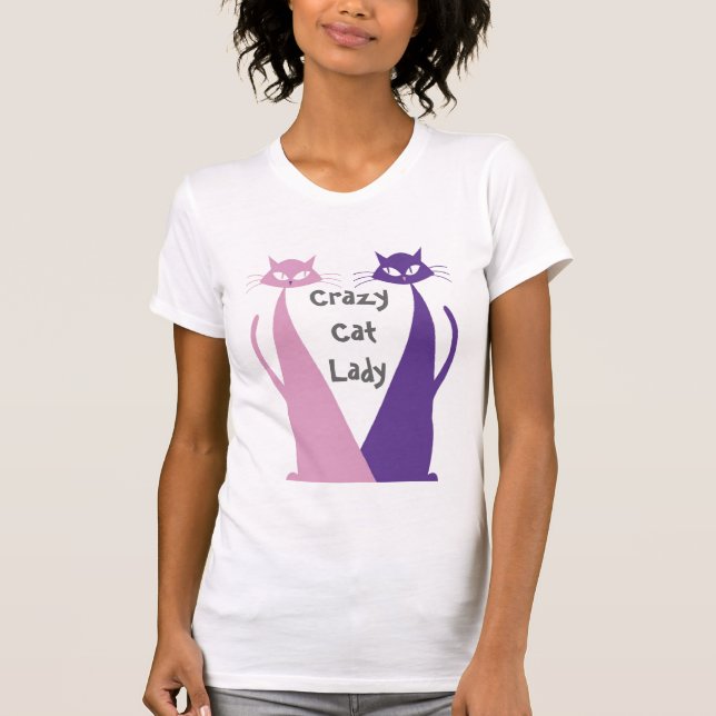 Camiseta Senhora louca do gato (Frente)