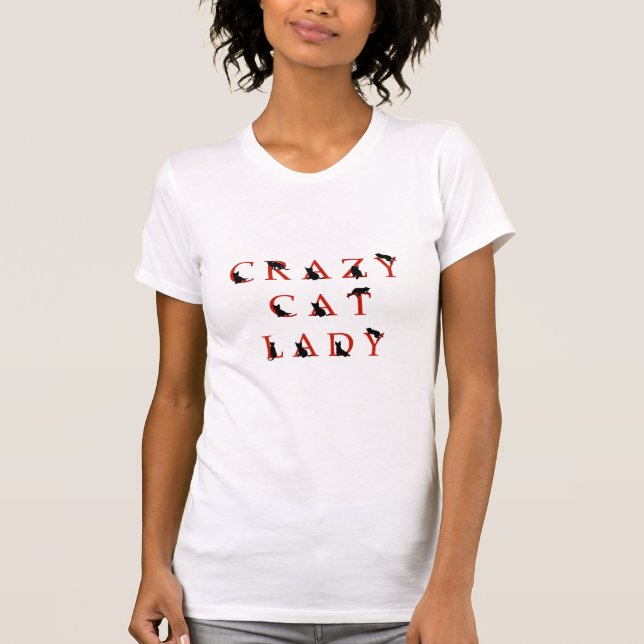 Camiseta Senhora louca do gato (Frente)
