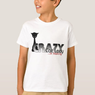 Camiseta Senhora louca do gato no treinamento!