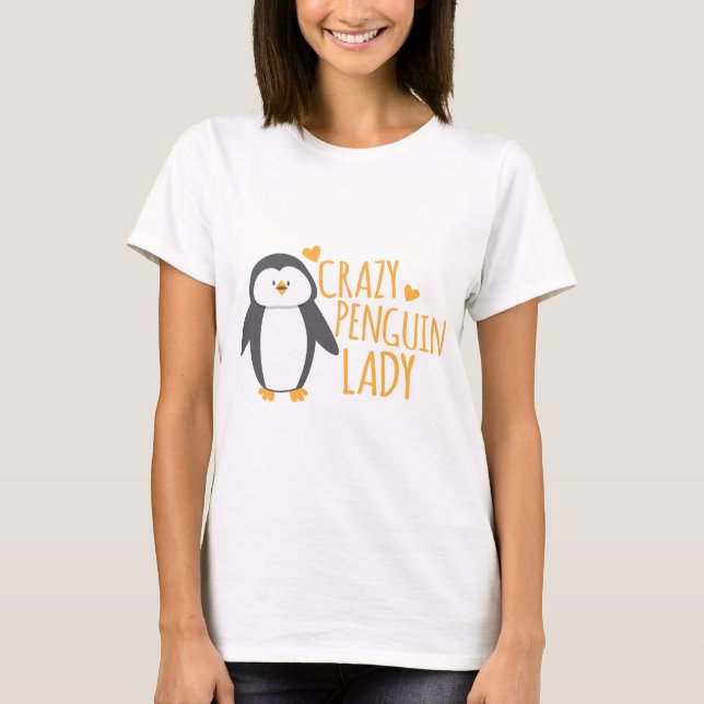 Camiseta Senhora louca do pinguim (Frente)