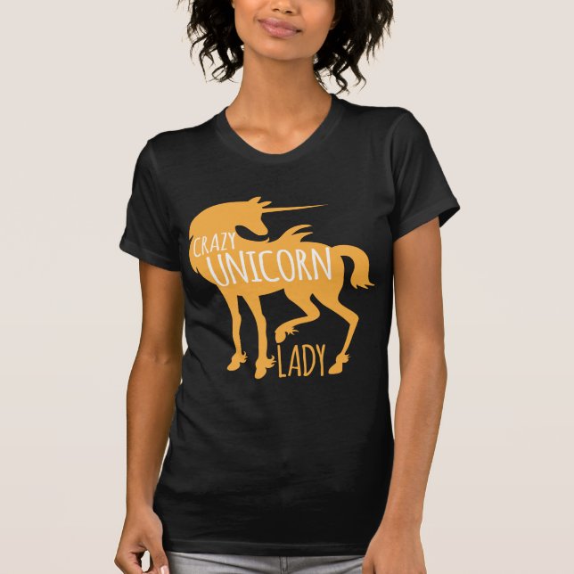 Camiseta Senhora louca do unicórnio (Frente)