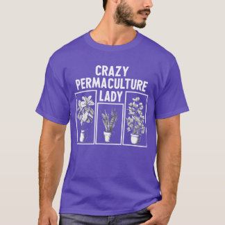 Camiseta Senhora Louca Permacultura Agricultor Orgânico Com