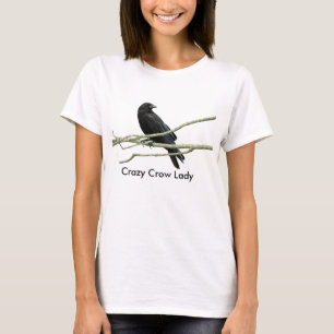 Camiseta Senhora louca T-shirt do corvo