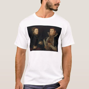 Camiseta Senhora Mary Nevill e seu filho Gregory Fiennes