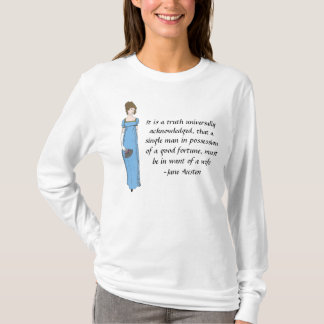 Camiseta Senhora orgulho de Jane Austen e citações do