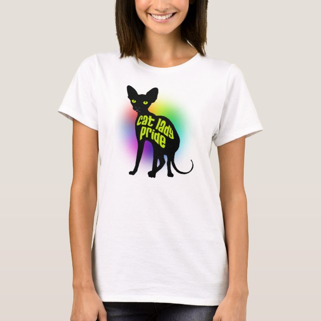 Camiseta Senhora Orgulho do gato (Frente)