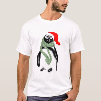 Camiseta Senhora Penquin T-shirt do Natal