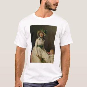 Camiseta Senhora Pierre Seriziat com seu filho, Emile