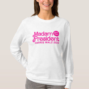 Camiseta Senhora Presidente 2024 Divertida Fofa Rosa Mulher