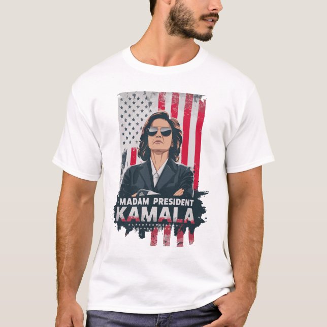 Camiseta Senhora Presidente Kamala Harris (Frente)