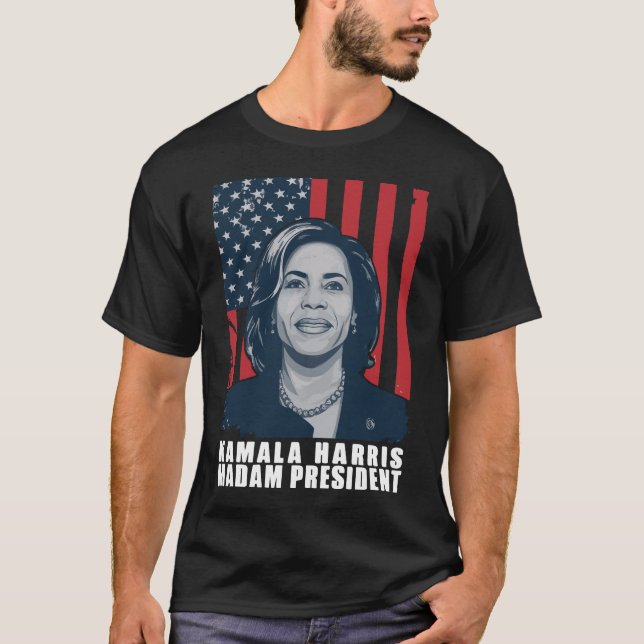 Camiseta Senhora Presidente Kamala Harris (Frente)