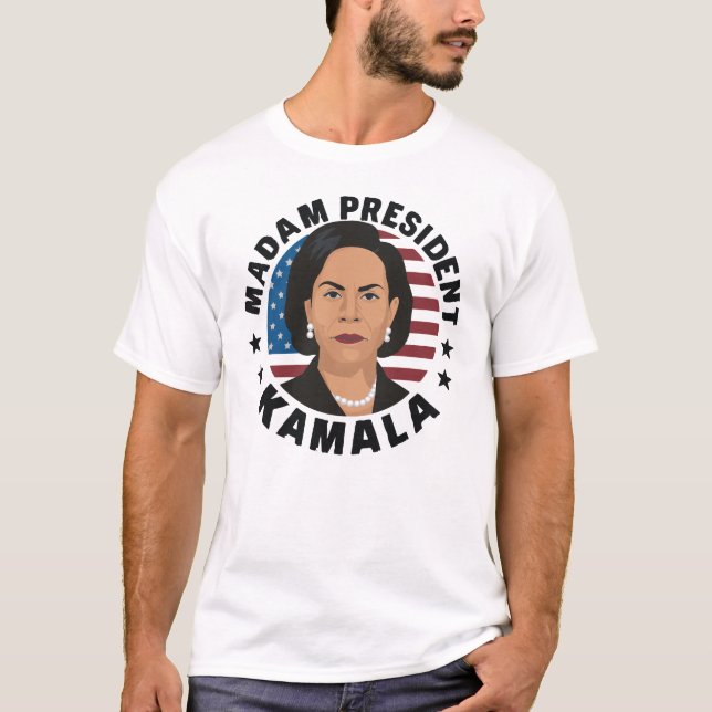 Camiseta Senhora Presidente Kamala Harris (Frente)