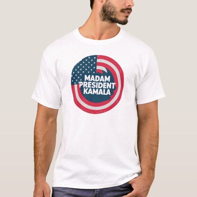 Camiseta Senhora Presidente Kamala Harris (Frente)