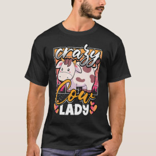 Camiseta Senhora Vaca Louca Apaixonada por Vacas Animal de