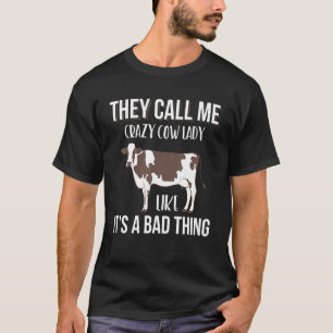 Camiseta Senhora Vaca Louca Criadores de Gado Leiteiro
