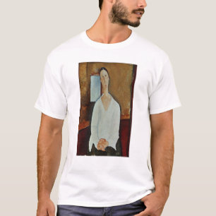 Camiseta Senhora Zborowska com mãos Clasped, c.1917