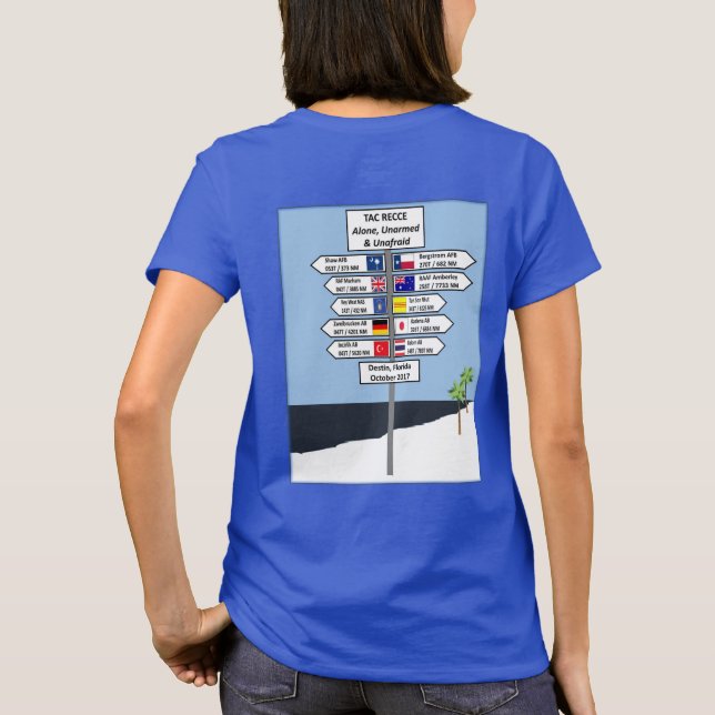 Camiseta Senhoras #2 do Tac Recce -- parte traseira do (Verso)