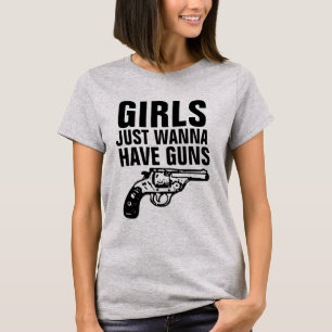Camiseta SENHORAS ARMADAS (MENINAS SÓ QUEREM ARMAS) T-Shir