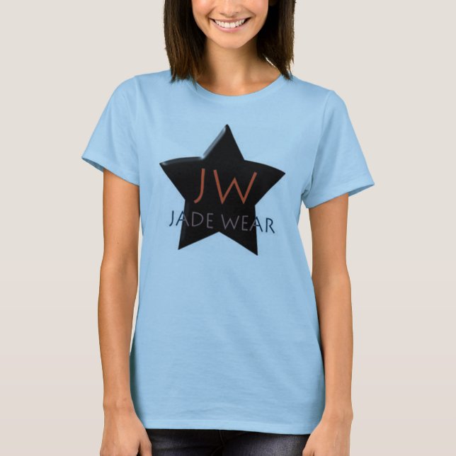 Camiseta Senhoras baby-Tee1 do desgaste do jade (Frente)