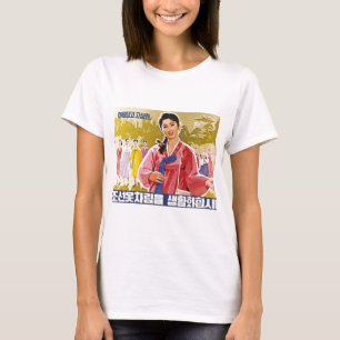 Camiseta Senhoras coreanas que vestem Hanbok