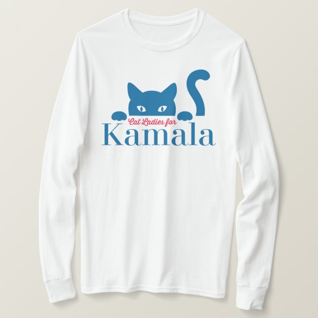 Camiseta Senhoras de Gato para Camala T-Shirt (Frente do Design)