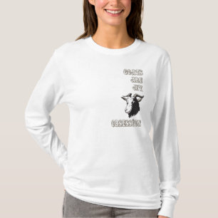 Camiseta Senhoras de Long Sleeve Goats são minha obsessão