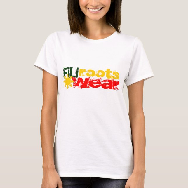 Camiseta senhoras do rasta do filirootswear (Frente)