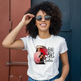 Camiseta Senhoras do vamos Go - Garota com Ventiladores