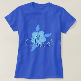 Camiseta Senhoras Doce Azul Bloom