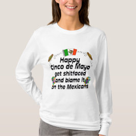 Camiseta Senhoras engraçadas de Cinco de Mayo