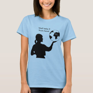 Camiseta Senhoras Flores Círculo Superior