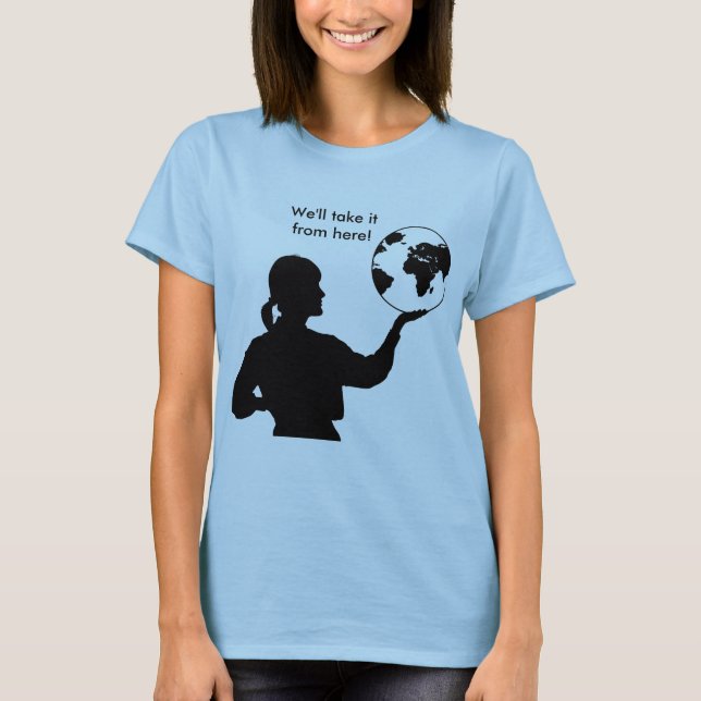 Camiseta Senhoras Flores Círculo Superior (Frente)