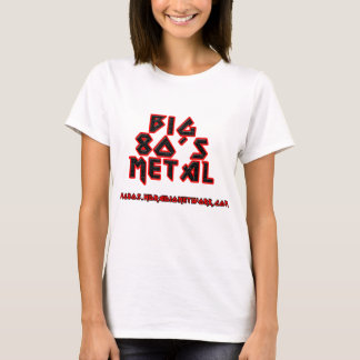 Camiseta Senhoras grandes T do metal do anos 80