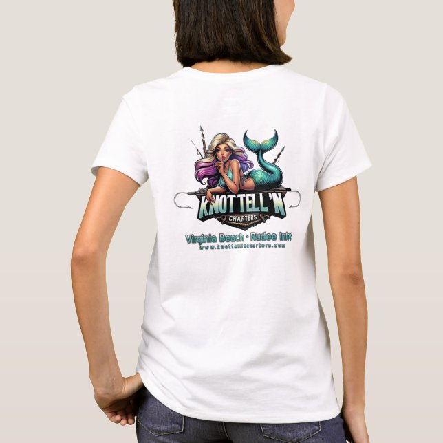Camiseta Senhoras Não Contem à Mermaid Logotipo T-Shirt (Verso)