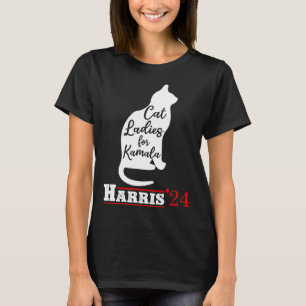 Camiseta Senhoras Para Kamala Funny Cat 2024 Presidente Kam