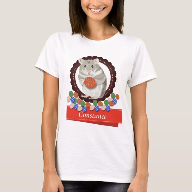 Camiseta Senhoras Páscoa Hamster (Frente)