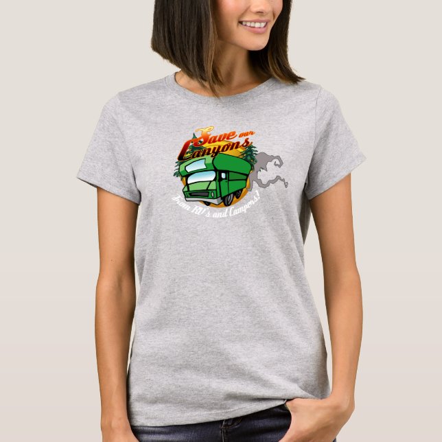 Camiseta Senhoras Salvem Nossos Canyons (Frente)