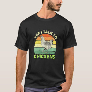 Camiseta Senhoras Sim Eu Falo Com Galinhas Buffs De Animais