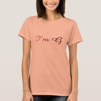 Camiseta Senhoras sou G Ringer T-Shirt Italic - Rosa