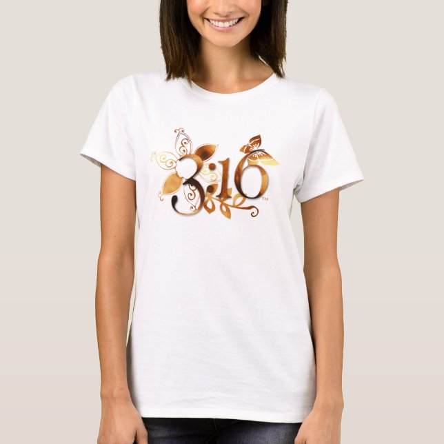 Camiseta Senhoras T da assinatura do 3:16 (Frente)