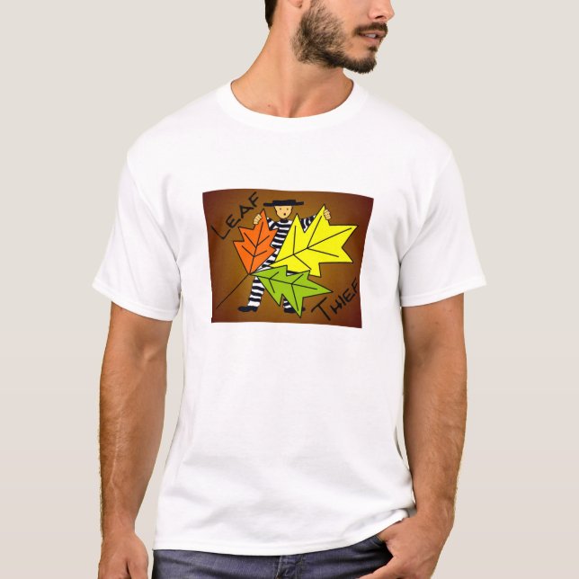 Camiseta Senhoras T do ladrão da folha (sustentáveis) (Frente)