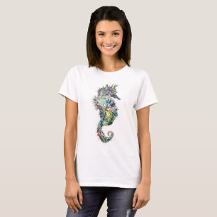 Camiseta Senhoras t-shirt, cavalo marinho, t-shirt do